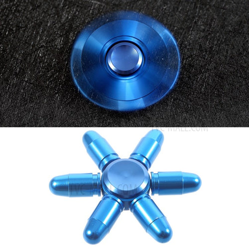 Fidget Spinner tip glont din metal, profesional, ultrarapid, Albastru