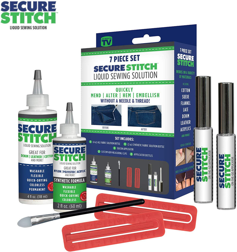Set 7 in 1 solutie lichida si adeziva pentru cusaturi, Secure Stitch