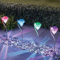 Set 4 lampi solare LED Diamond, multicolore, rezistente la apa, 29 CM