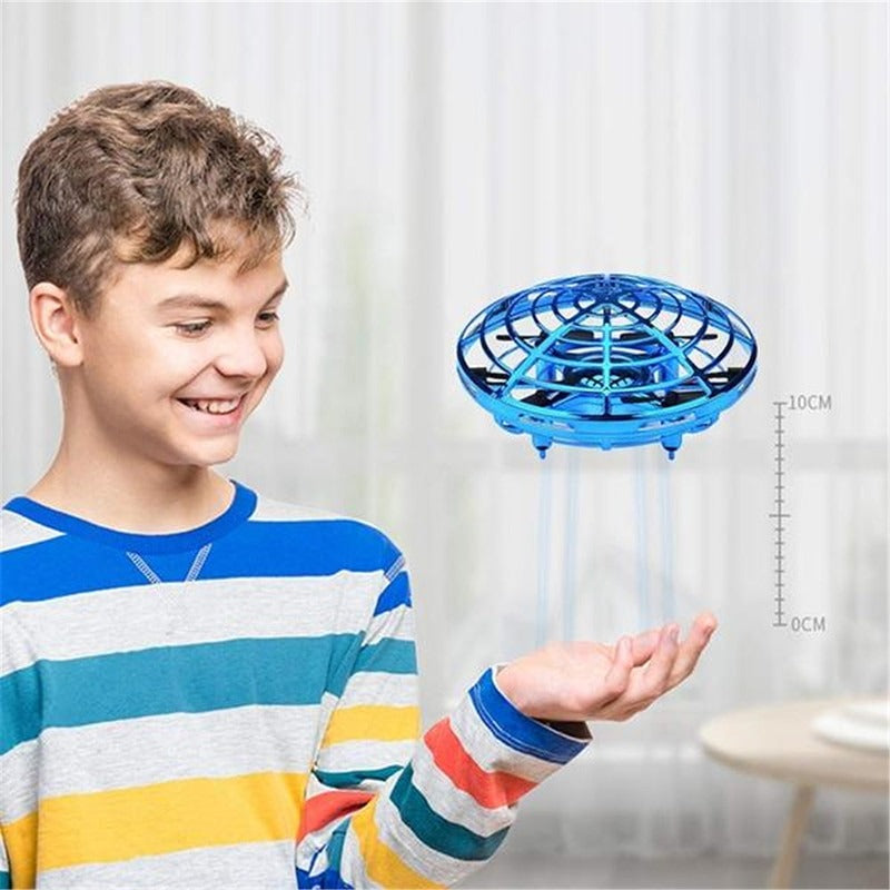 Mini drona UFO cu lumina LED, controlare prin gesturile mainii, rotatie 360