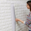 5 x Tapet autoadeziv cu textura de caramida, 77 x 70 cm, spuma moale 3D
