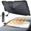 Parasolar auto pliabil, in forma de umbrela, rezistent UV, universal, negru