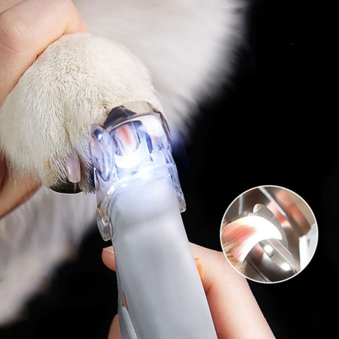 Cleste cu LED pentru taierea unghiilor animalelor de companie