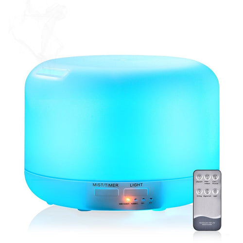 Difuzor aromaterapie Aroma Diffuser, 16 W, 300 ml, RGB, ultrasunete, telecomanda