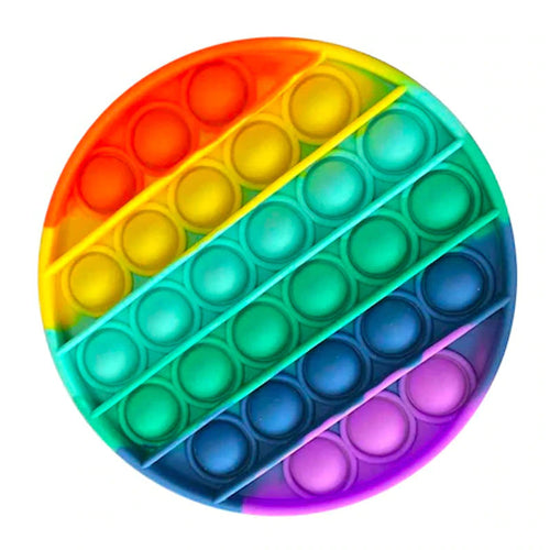Jucarie POP IT Antistres, din silicon, Cerc, Multicolor